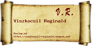 Viszkocsil Reginald névjegykártya